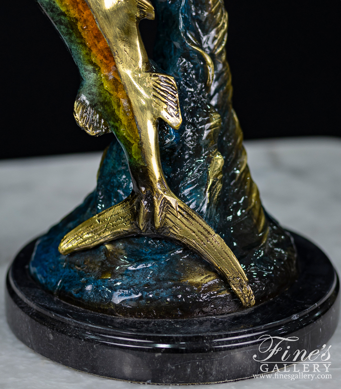 Bronze Statues  - Bronze Sailfish Tabletop Statue - BS-1663